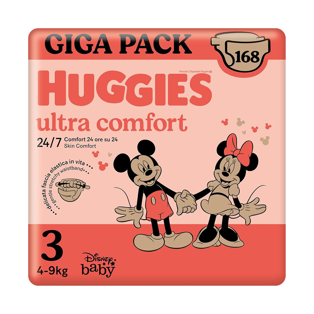 Huggies Pannolini Ultra Comfort Taglia 3 (4-9 kg) &ndash; 168 pezzi	, , large