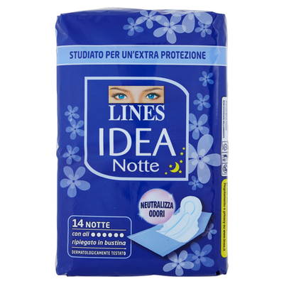 Lines Idea Notte Ripiegato 14 Assorbenti