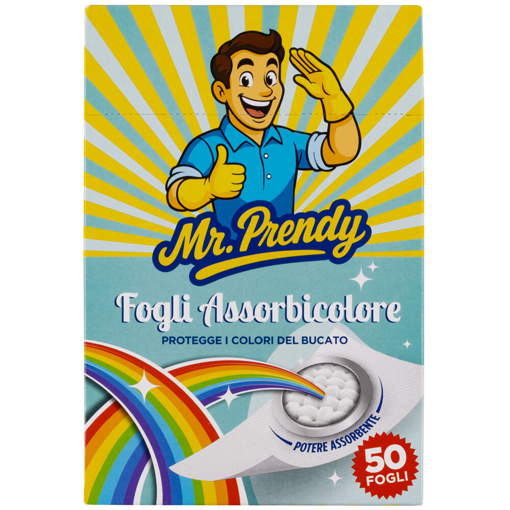 Mr.Prendy Fogli Assorbicolore 50 Pezzi, , large
