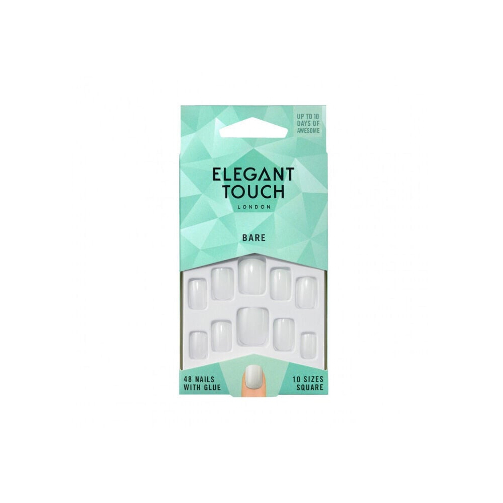 Elegant Touch Unghie Finte Squadrate 9004 con Colla	, , large