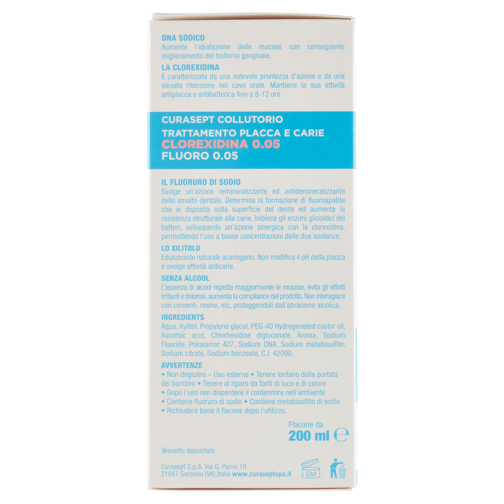 Curasept Collutorio Trattamento Placca e Carie Clorexidina 0.005 200 ml, , large