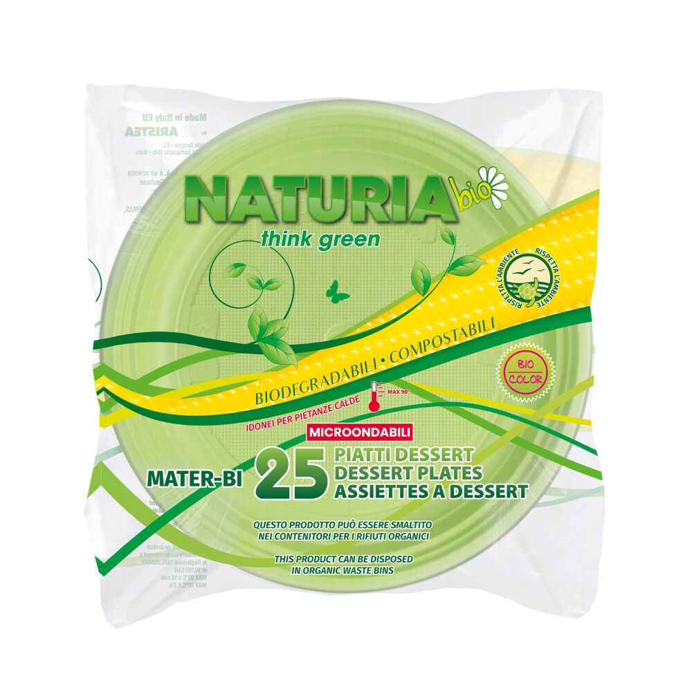 Aristea Natura Bio Piatti Verdi 25 Pezzi , , large