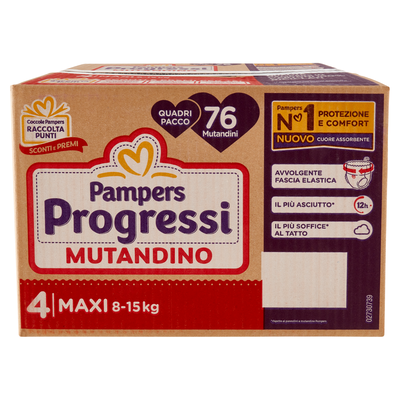 Pampers Progressi Mutandino Junior Quadripacco 76 Pannolini 