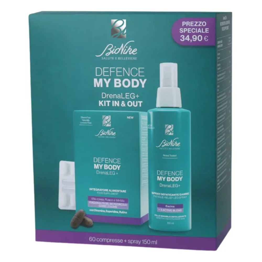 Bionike Defence My Body DrenaLeg+ Kit In&Out per Microcircolo, , large