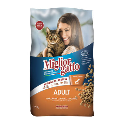 Migliorgatto Adult Croccantini con Pollo e Tacchino 2 Kg