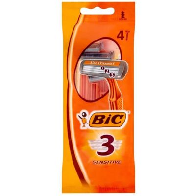 Bic Rasoio 3 Lame Sensitive 4 Pezzi 