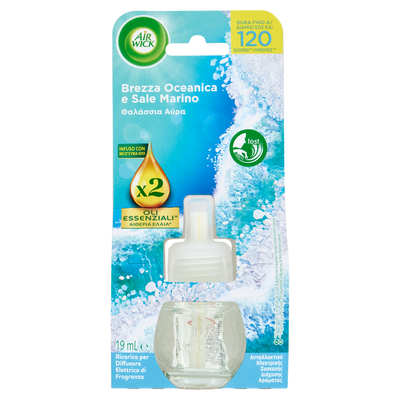 Air Wick Ricarica Diffusore Elettrico Brezza Oceanica e Sale Marino 19 ml