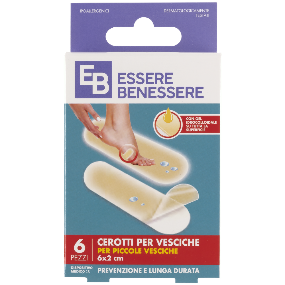 Essere Benessere Cerotti Vesciche Piccoli 6x2cm 6pz, , large