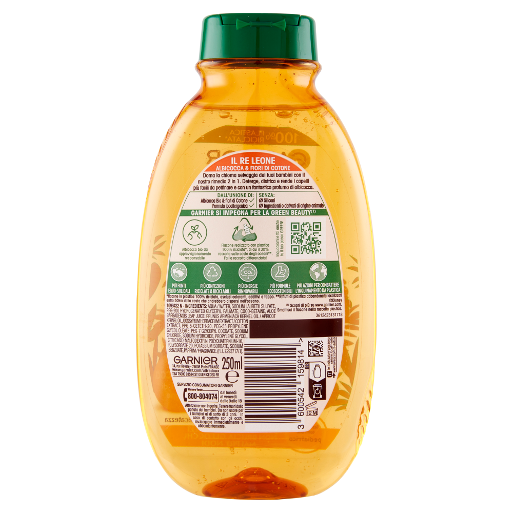 Garnier Ultra Dolce Bambini 2in1 Shampoo&Balsamo 250ml, , large