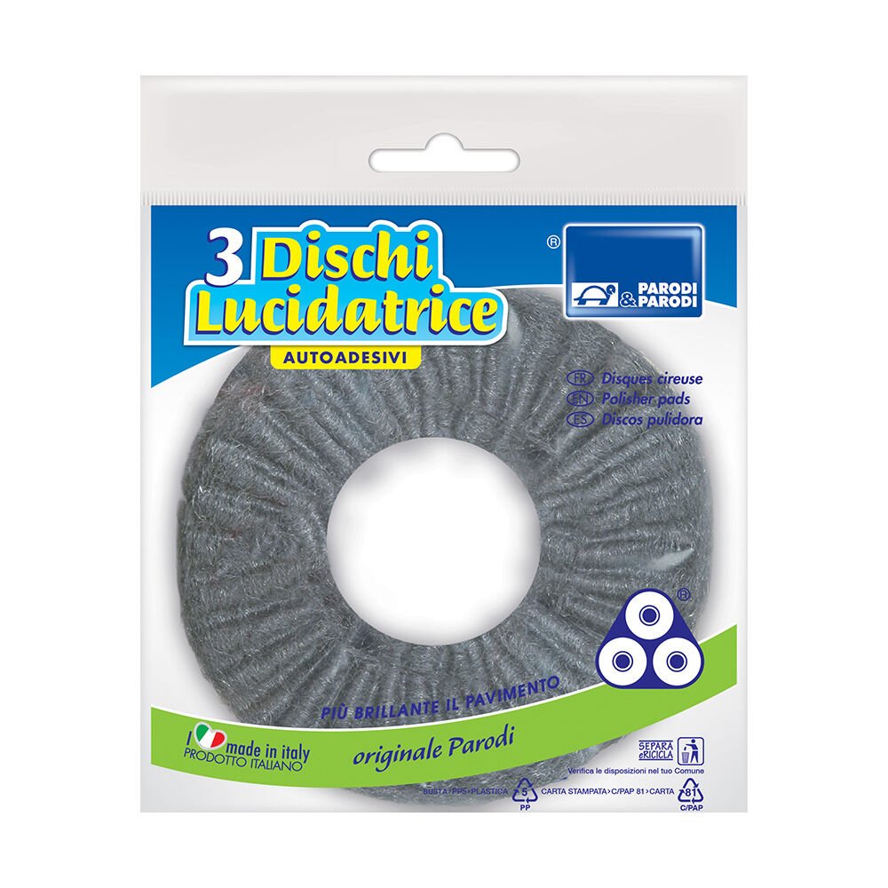 Discolux Lucidatrice Lana Acciaio, Set da 3 Pezzi	, , large