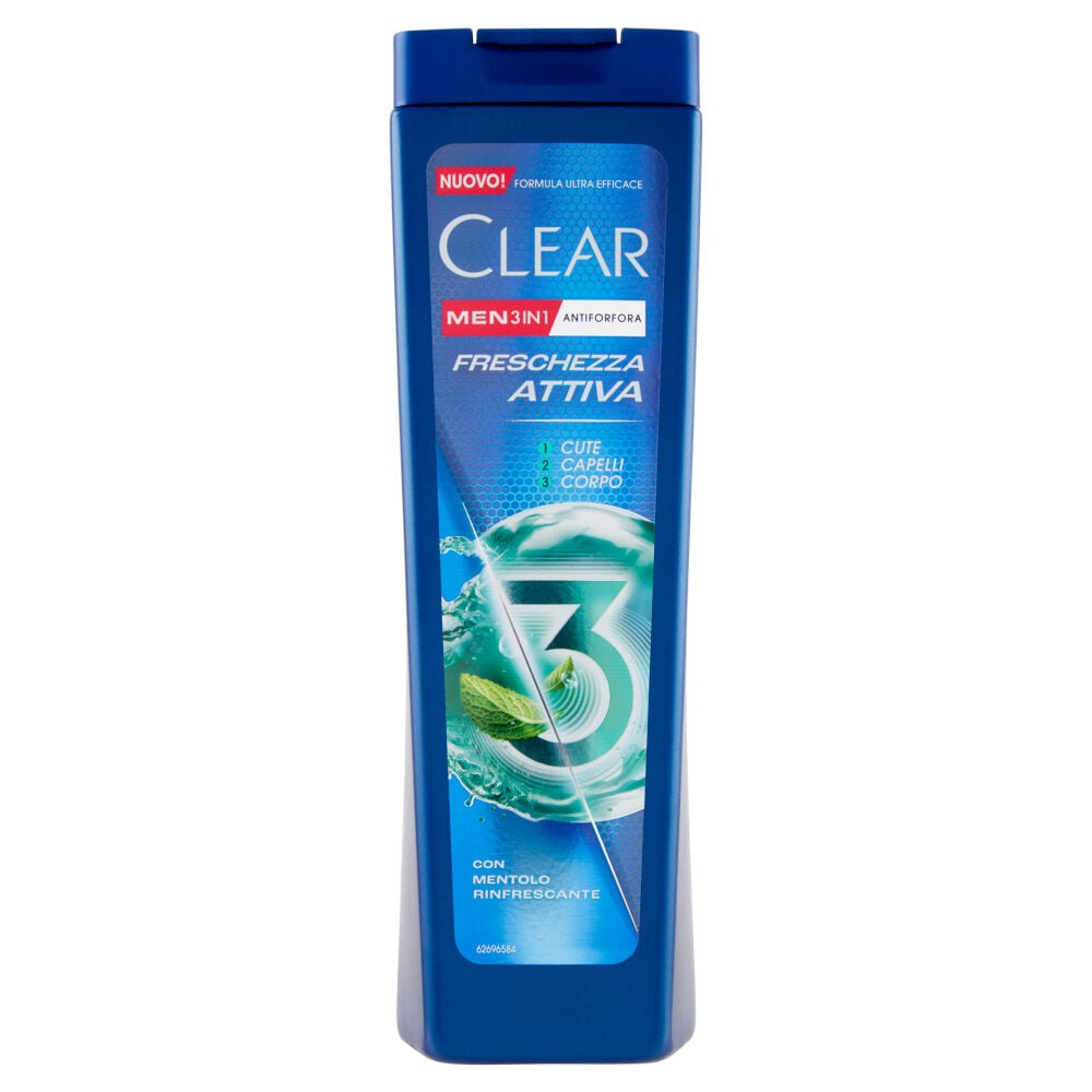 Clear Shampoo Freschezza Attiva 3in1 225ml, , large