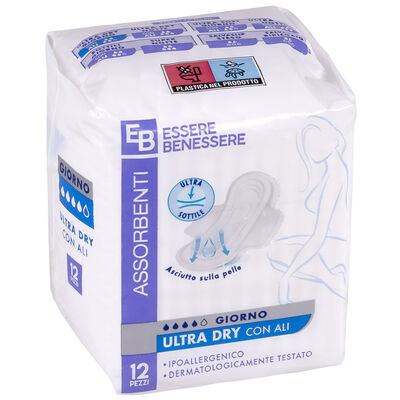 Essere Benessere Ultra Dry con Ali 12 Assorbenti