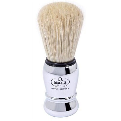 Omega pennello da barba 10029 professionale in pura setola per barbieri