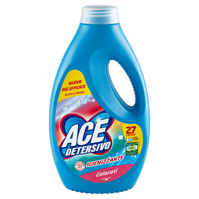 Ace Detersivo Liquido Colorati Igienizzante 27 Lavaggi