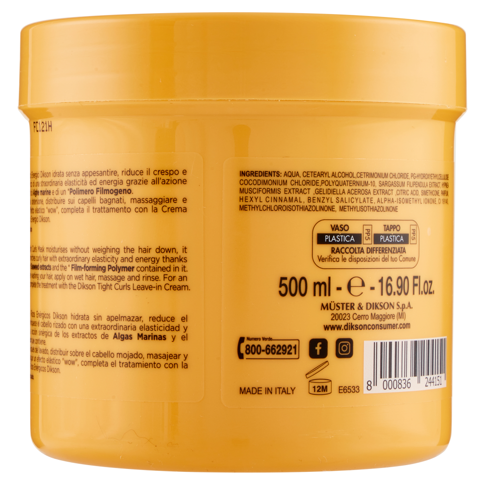 Dikson Maschera Rigenerante Ricci 500 ml, , large