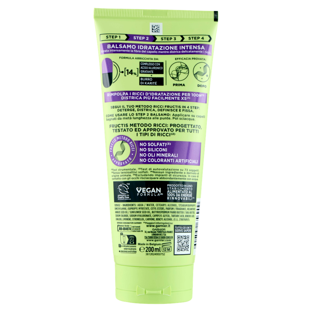 Garnier Fructis Metodo Ricci Step 2 Balsamo 200 ml, , large