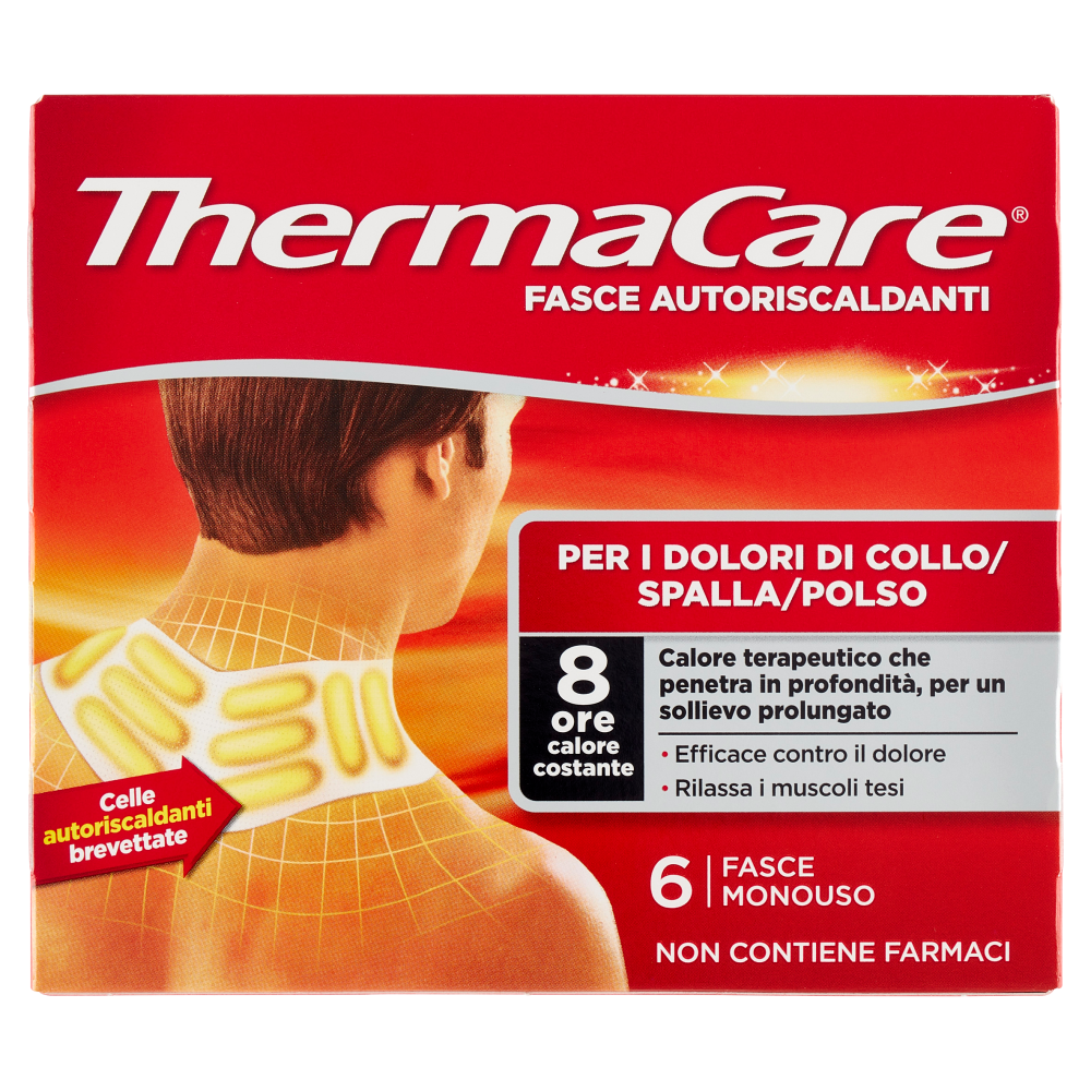 ThermaCare Fasce Autoriscaldanti per i Dolori di Collo/Spalla/Polso 6 Pezzi, , large