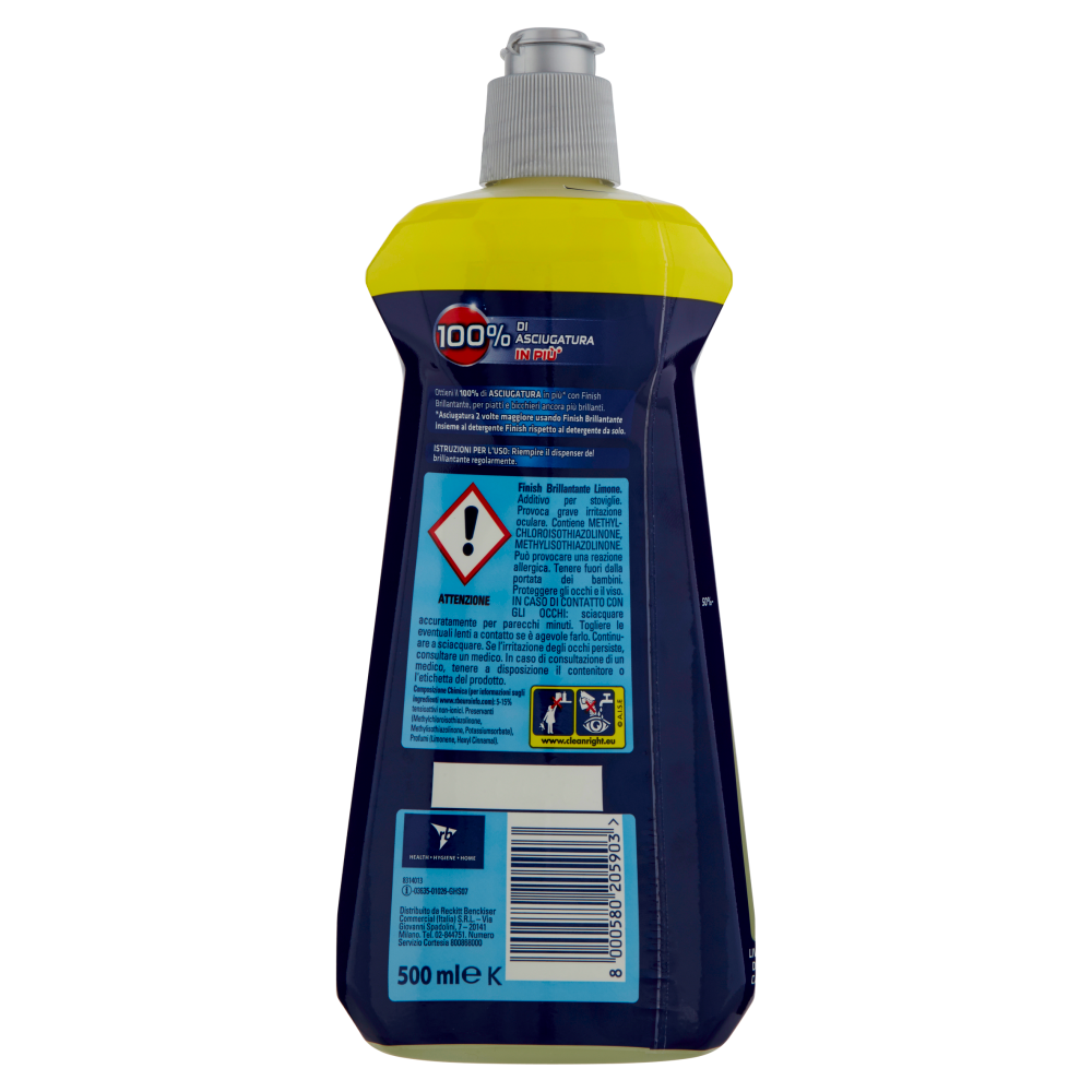 Finish Brillasciuga Lemon Brillantante Lavastoviglie 500 ml, , large