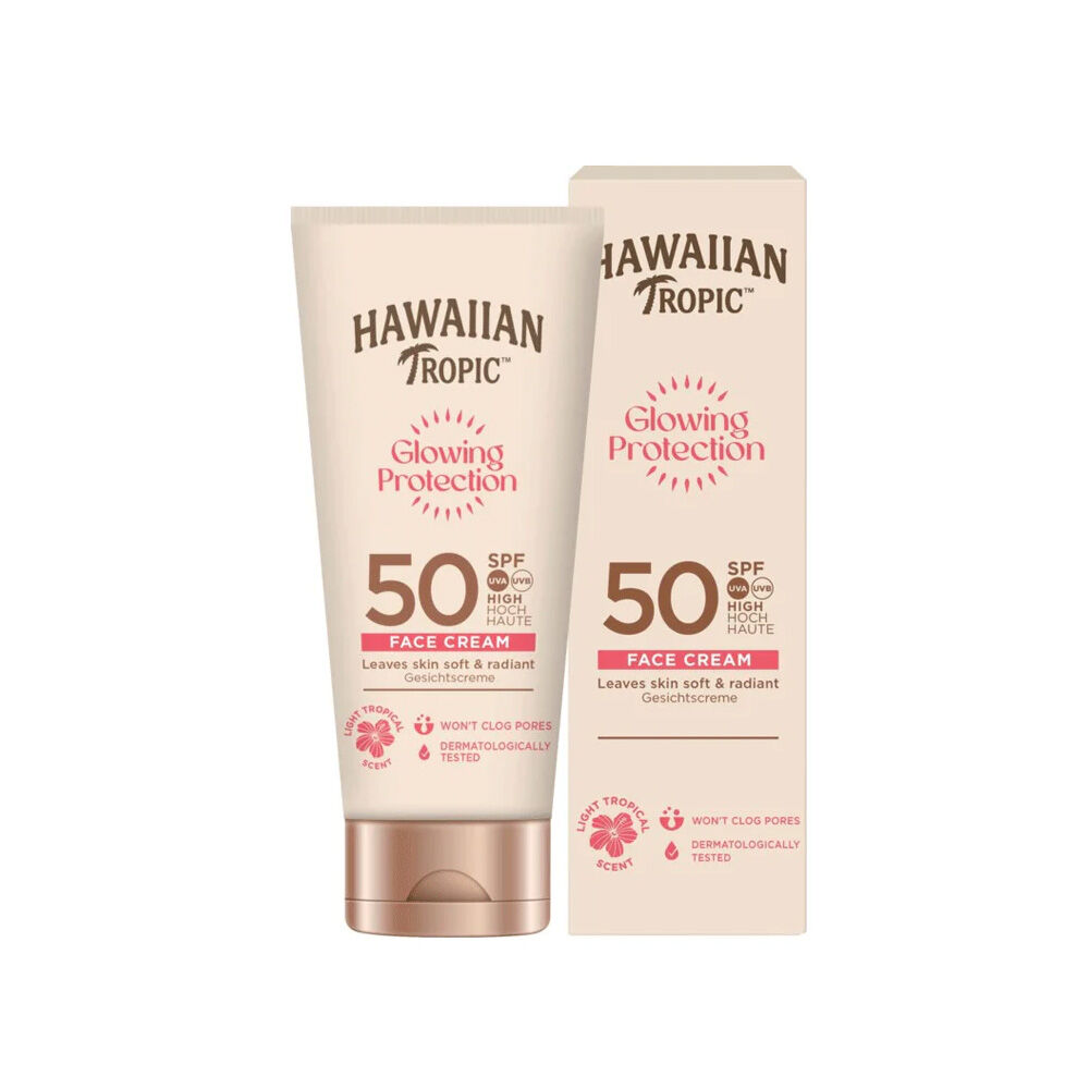Hawaiian Tropic Glowing Protection Face Cream SPF50 50ml	, , large