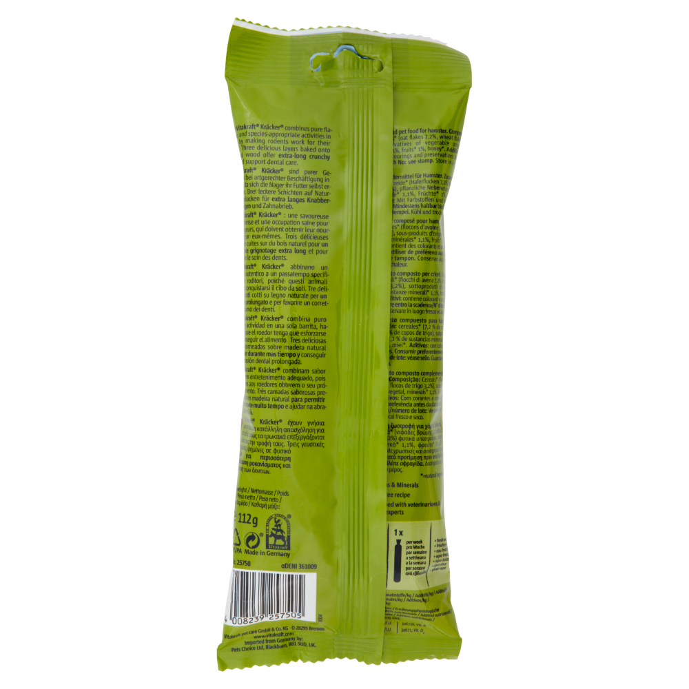Vitakraft Kr&auml;cker Original + Frutta & Fiocchi di Cereali Criceti 2 Pezzi , , large
