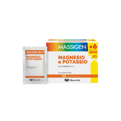 Massigen Integratore Magnesio e Potassio 30 Buste Monodose
