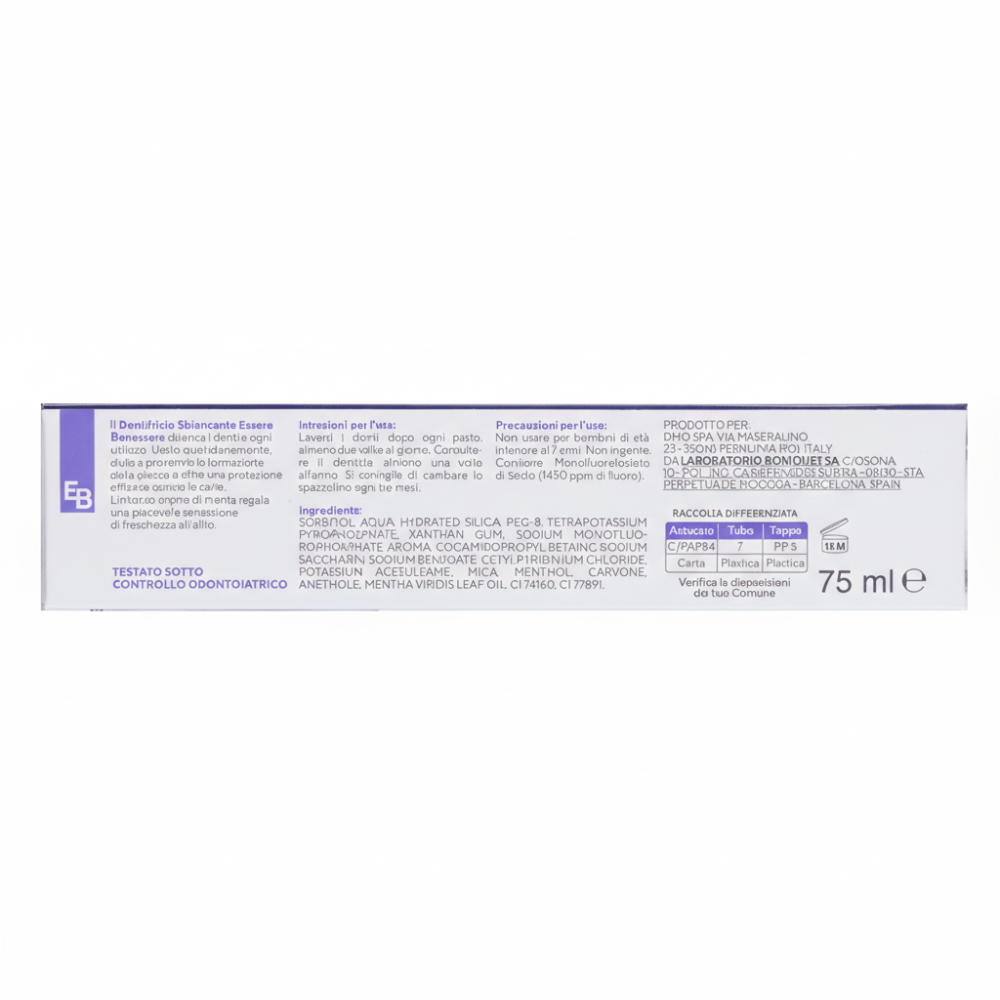Essere Benessere Dentifricio Sbiancante 75 ml, , large