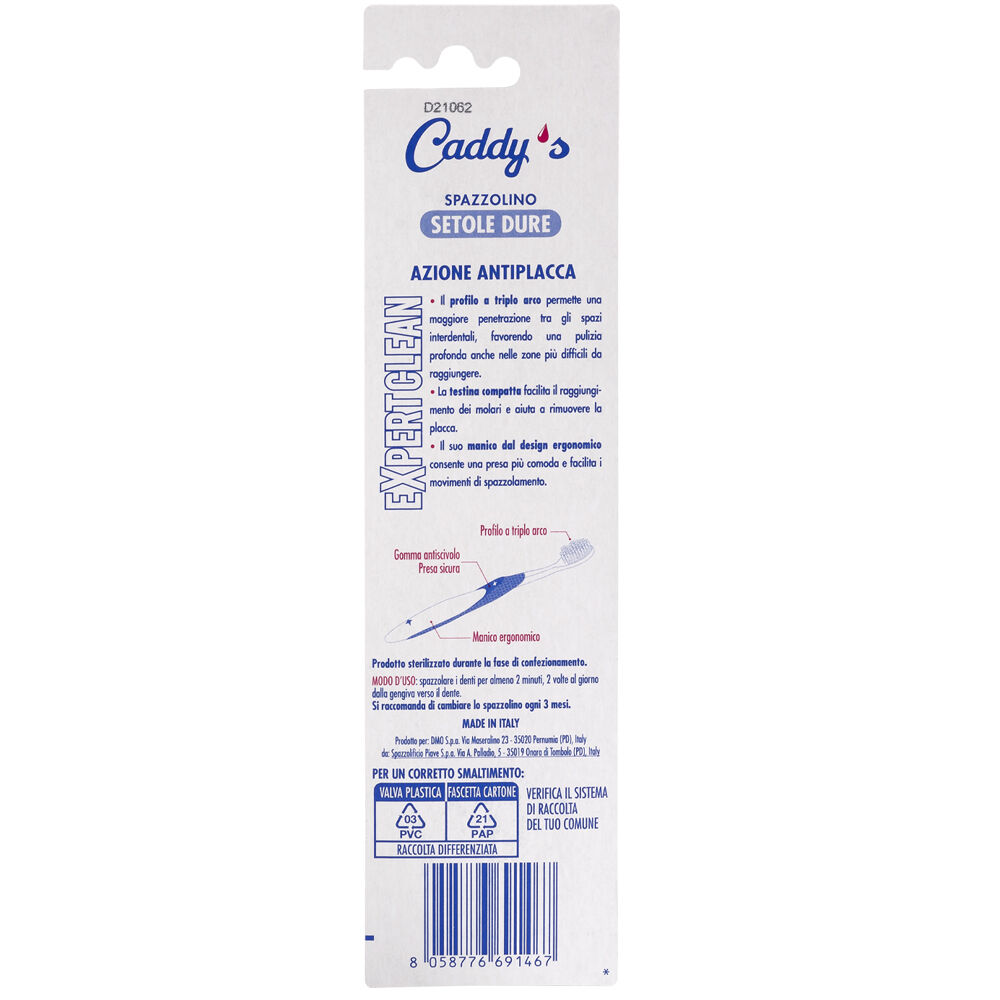 Caddy's Expert Clean Spazzolino Setole Dure, , large