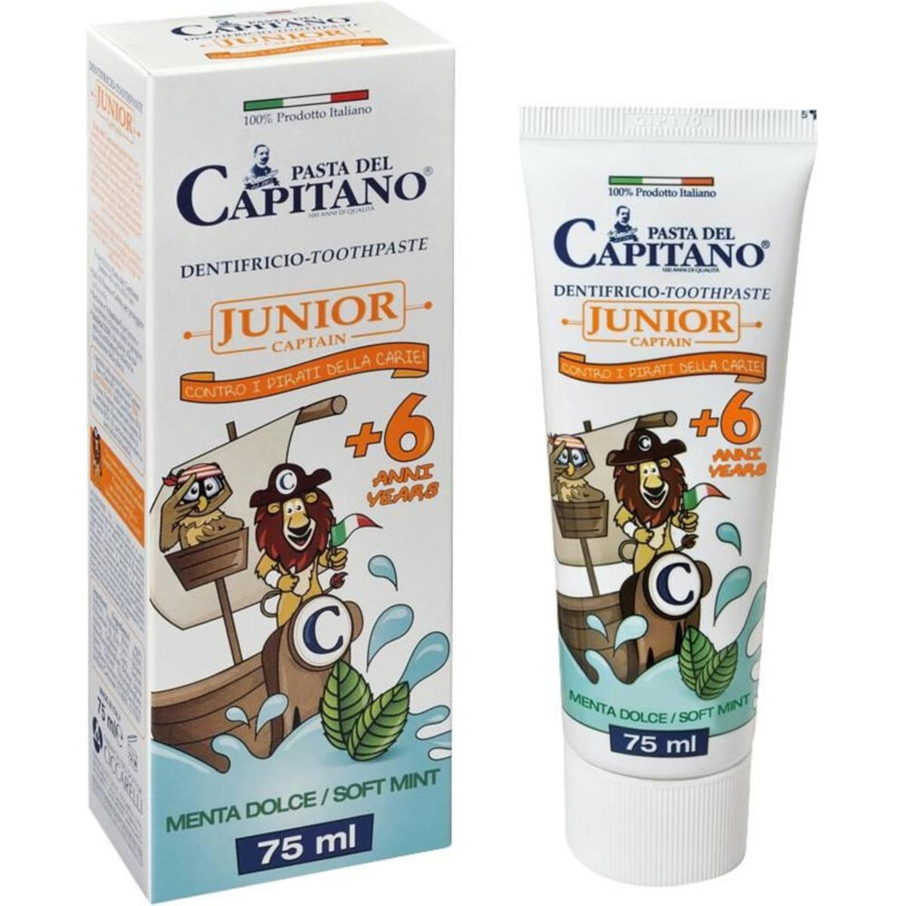 Pasta del Capitano Junior Captain +6 anni Dentifricio Menta Dolce 75ml, , large