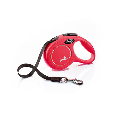 Flexi Guinzaglio New Classic Mini 3 mt Corda Rosso