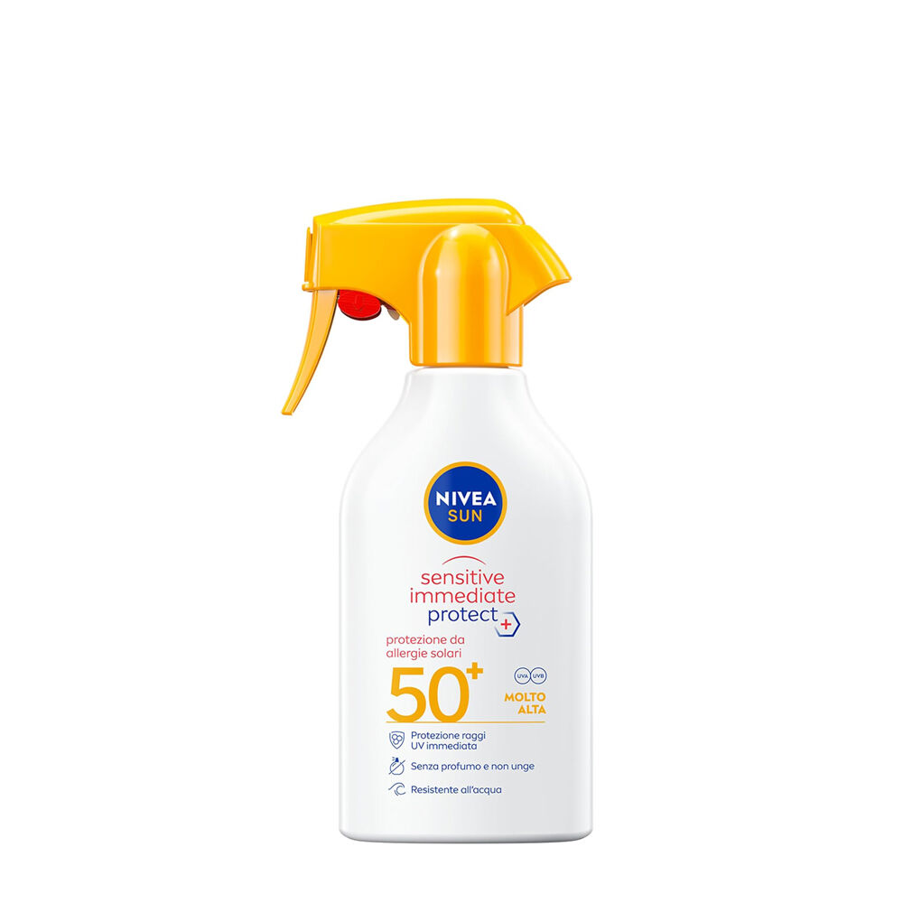 Nivea Sun Sensitive Immediate Protect Spray Solare SPF 50+ 250 ml, , large