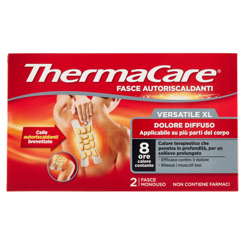 ThermaCare Fasce Autoriscaldanti Versatile XL Dolore Diffuso 2 Pezzi, , large