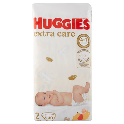 Huggies Pannolini Extra Care Taglia 2 (3-6 kg), 40 pezzi	