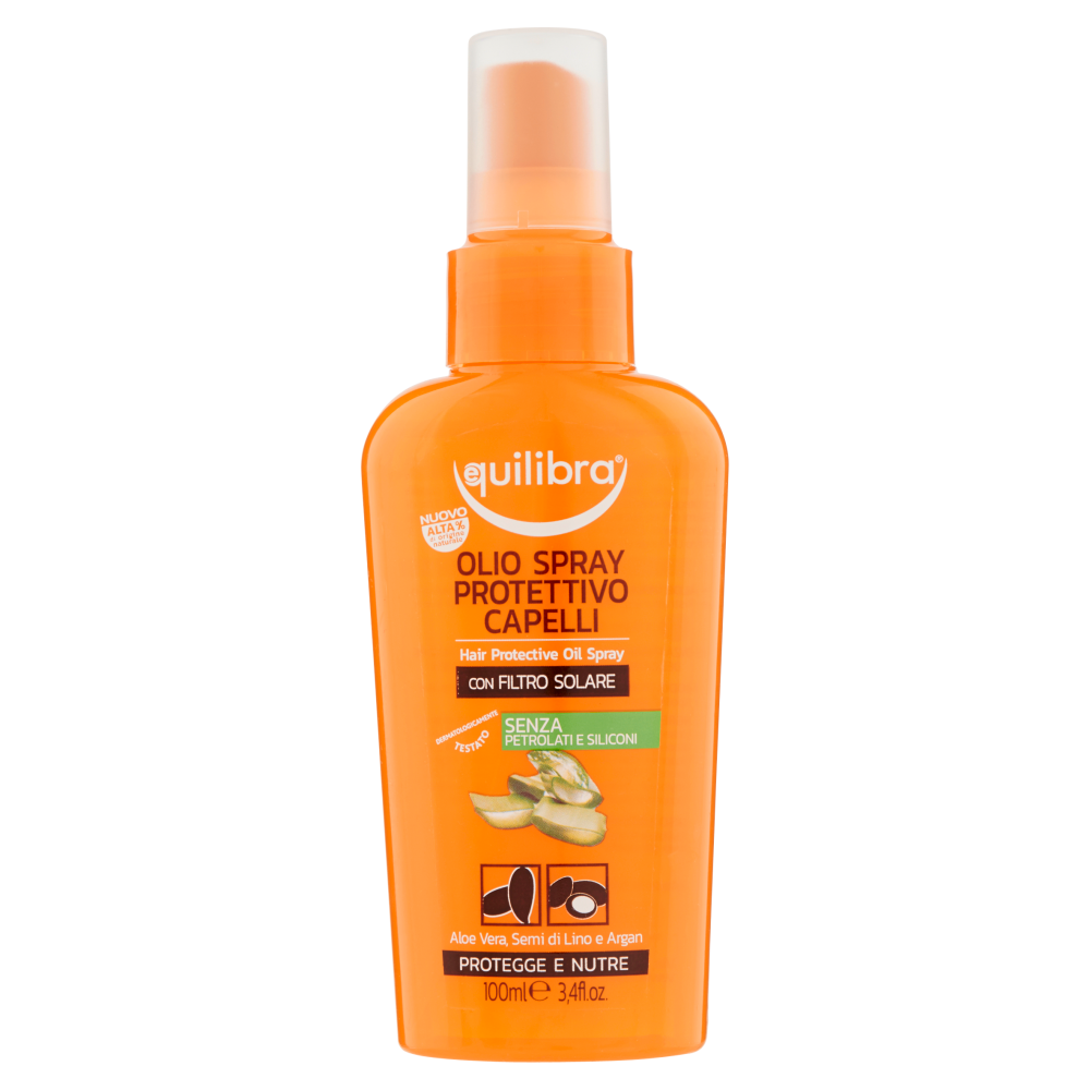 Equilibra Olio Spray Protettivo Capelli con Filtro Solare 100 ml, , large