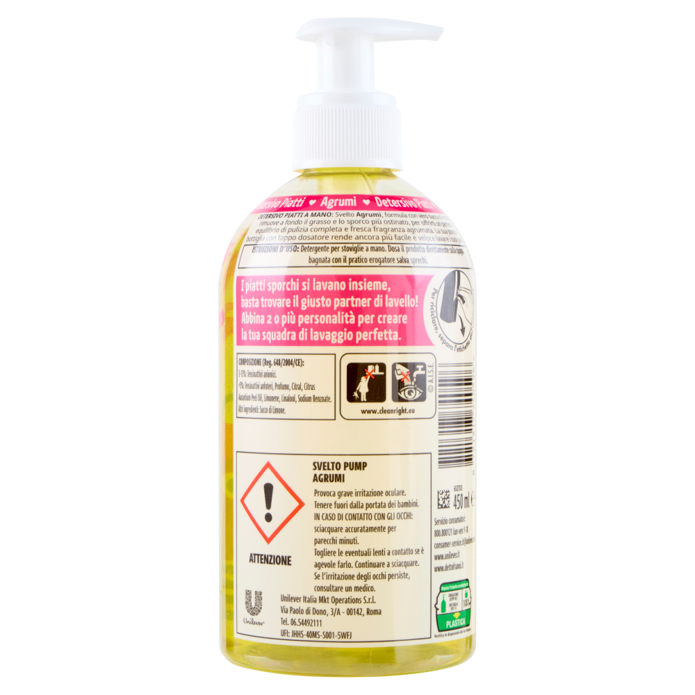 Svelto Detersivo Concentrato Agrumi 450 ml, , large