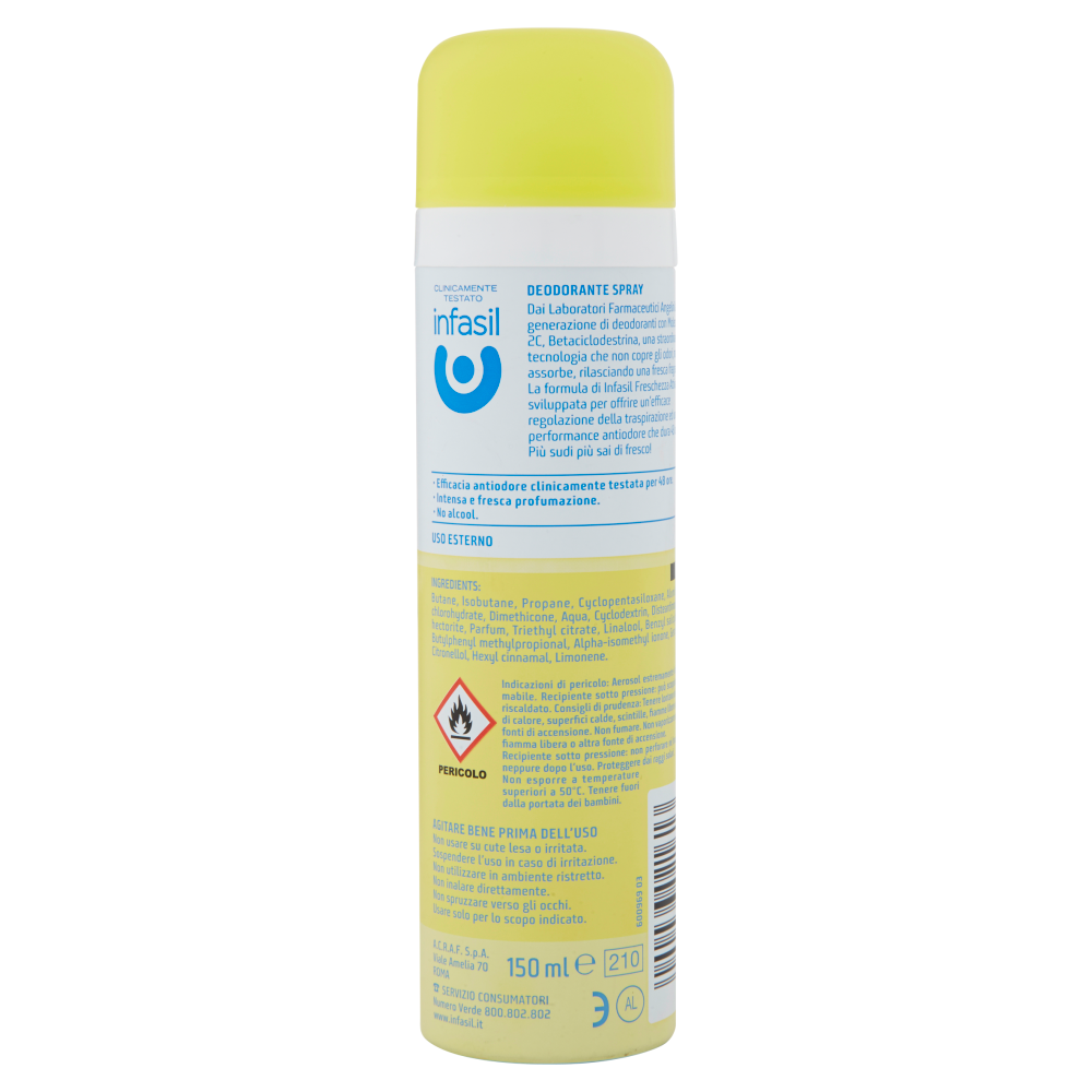 Infasil Deospray Freschezza Attiva 150 ml, , large