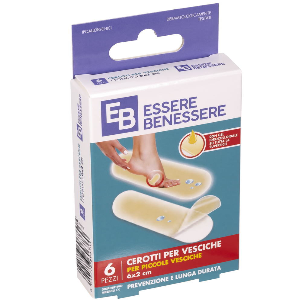Essere Benessere Cerotti Vesciche Piccoli 6x2cm 6pz, , large