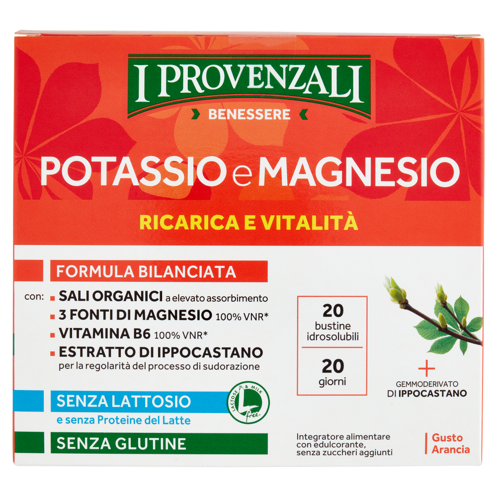 I Provenzali Benessere Potassio E Magnesio Ricarica Vitalit&agrave; Bustine Idrosolubili 20x3,5g, , large