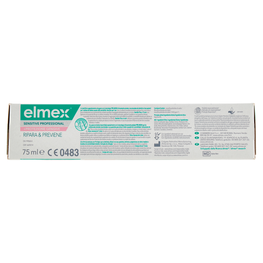 Elmex dentifricio Sensitive Professional Ripara e Previene e Protezione Gengive 75 ml, , large