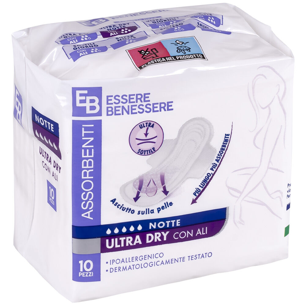 Essere Bessere Ultra Dry con Ali Notte 10 Assorbenti, , large