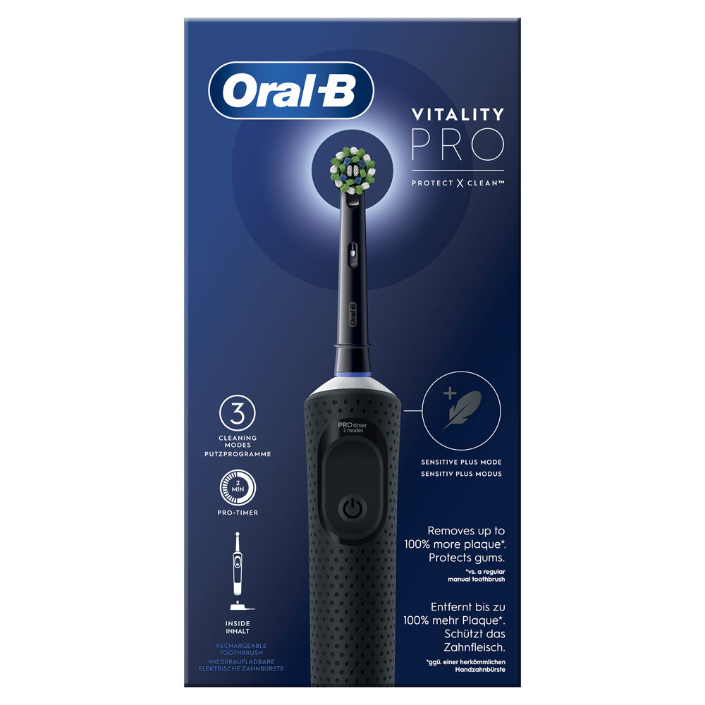 Oral-B Spazzolino Elettrico Ricaricabile Vitality Pro Nero, , large
