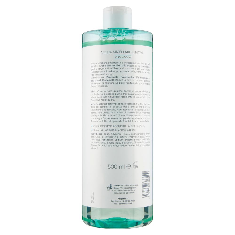 Dermovitamina Calmilene Acqua Micellare Lenitiva Viso - Occhi 500 ml, , large