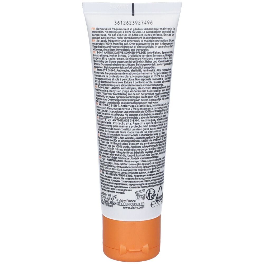 Vichy Crema Viso Anti-et&agrave; 3 in 1 Abbronzatura Intensa Spf 50 50 ml, , large