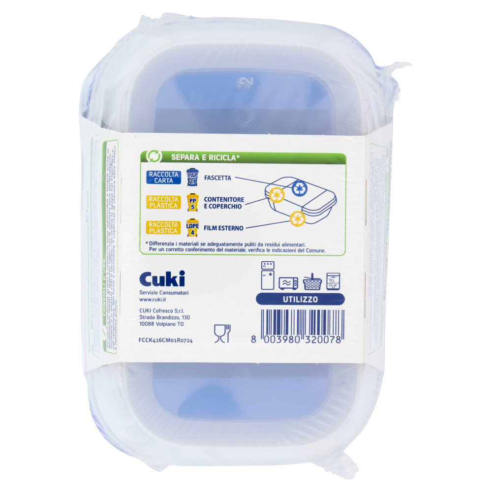 Cuki Conserva Contenitori Ermetici con Coperchi 1000 ml 3 Pezzi, , large