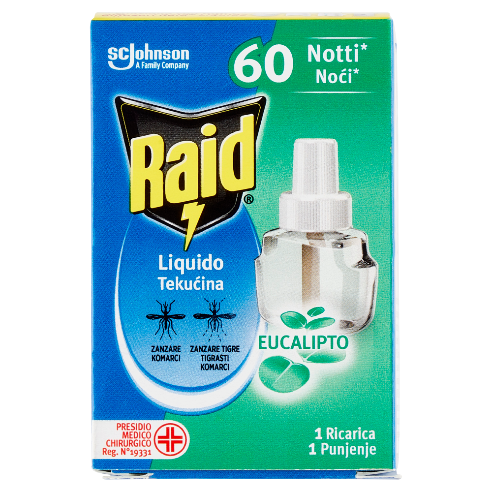 Raid Liquido Elettrico Ricarica Eucalipto 60 Notti, , large