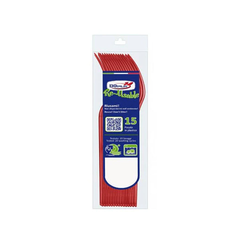 Dopla Forchette Compact Rosso 15 pezzi	, , large