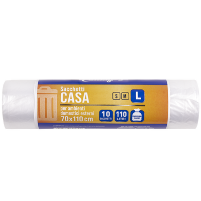 Caddy's Sacchetti L Trasparente 70x110 10 Pezzi
