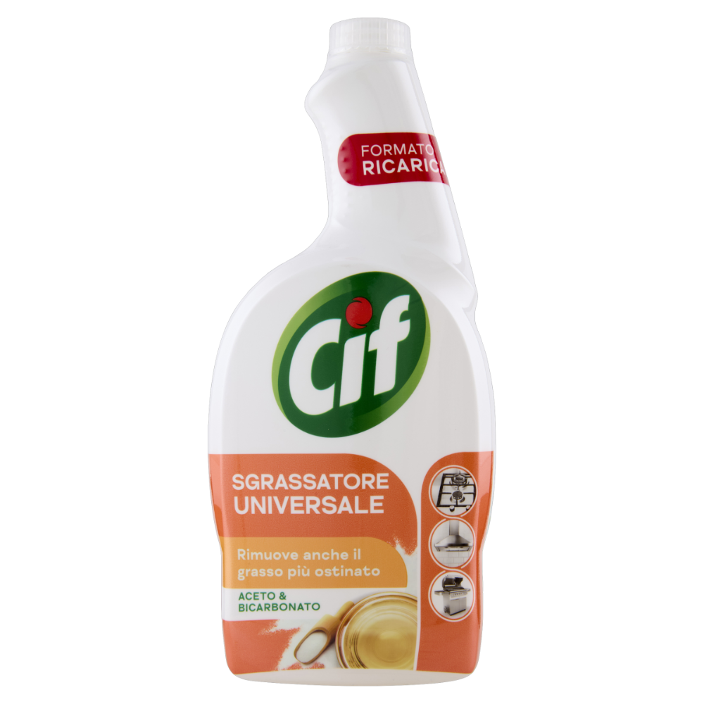 Cif Sgrassatore Universale Aceto e Bicarbonato Ricarica 650 ml, , large