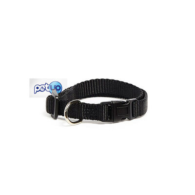 Petup Collare Nylon a Sgancio Nero 12 mm