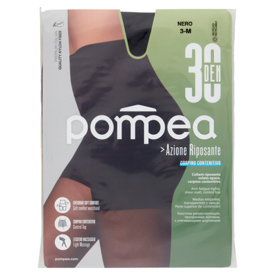 Pompea Azione Riposante Collant 30 Den 3-M Nero