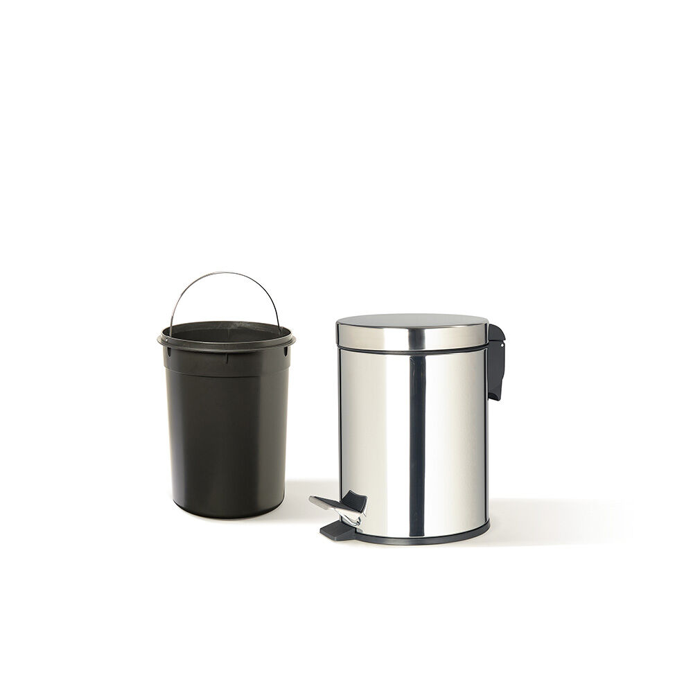 La Piacentina Pattumiera a Pedale in Acciaio Inox 5 Litri, , large